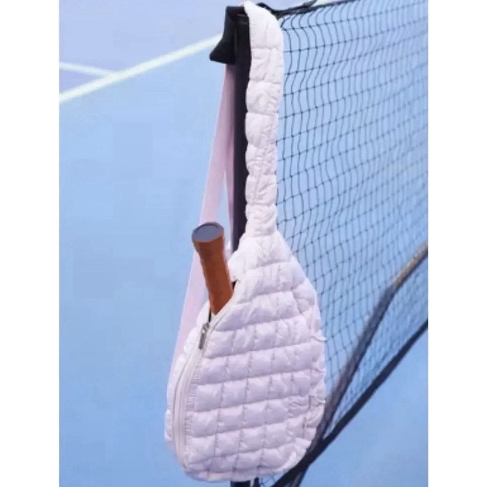 New Pickle O'Joe Quilted Sling Bag Pickleball Racket Bag Dusty Pink NWT